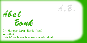abel bonk business card